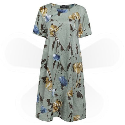 Bohemian Summer Print Loose Floral Dress For Women Dresses