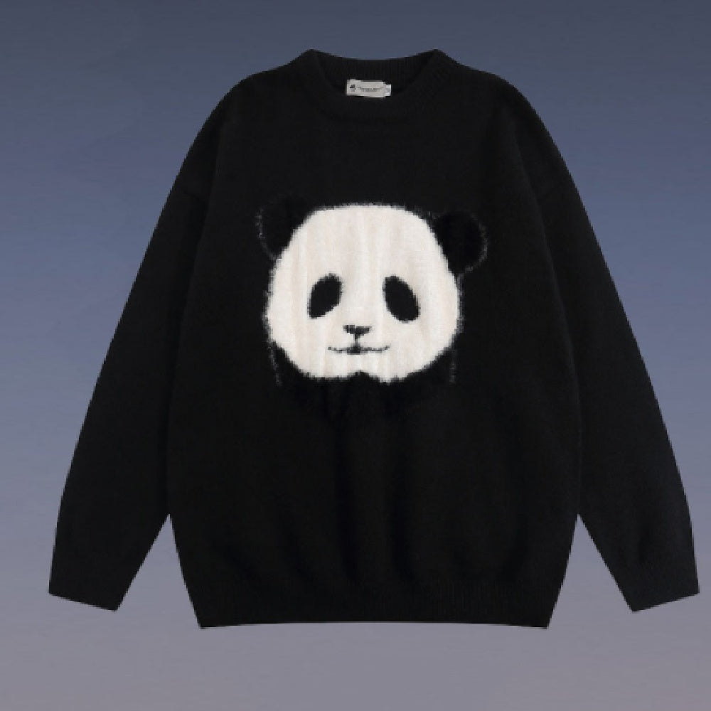 Harajuku Panda Pullover Sweaters For Men And Women