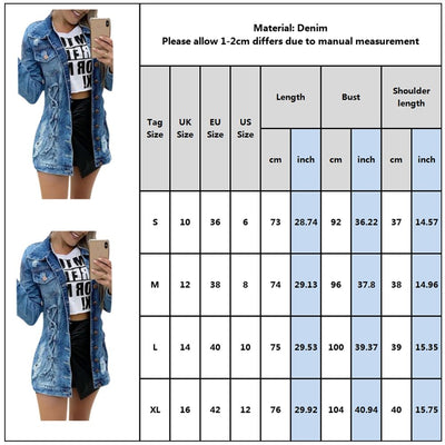 Down Jacket Loose Coat Jackets For Women Printed Tops denim