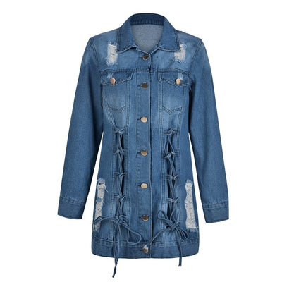 Down Jacket Loose Coat Jackets For Women Printed Tops denim