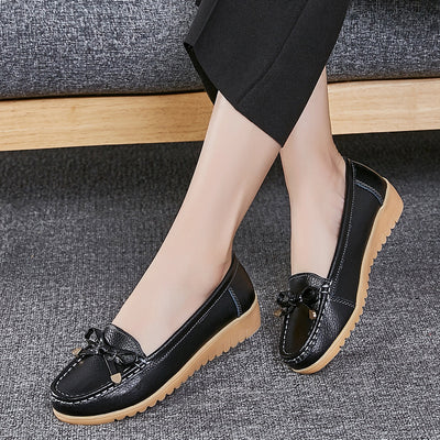 Middle-aged And Elderly Single Shoes White Shoes Womens Slope Heel Non-slip Nurse Shoes